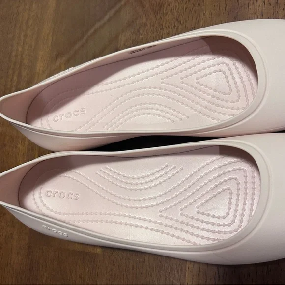 Crocs Brooklyn Mary Jane Flats Pink Quartz Ballet Slip On Comfort Shoe W8 209384 - Picture 7 of 13